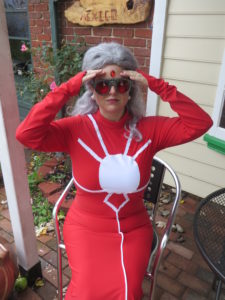 Amber in cosplay as Madame Web 2014