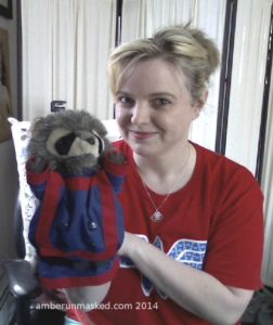 Rocket Raccoon puppet; uniform by Amber