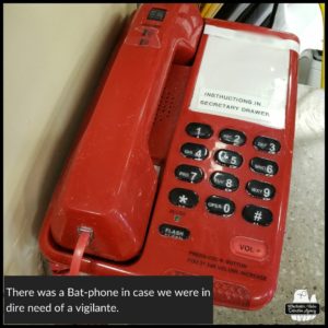 a red phone in the ER that could be a push button version of Batman's emergency phone