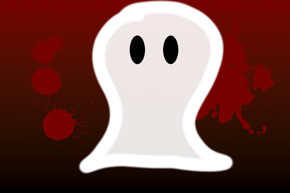 bloody background with cartoon ghost