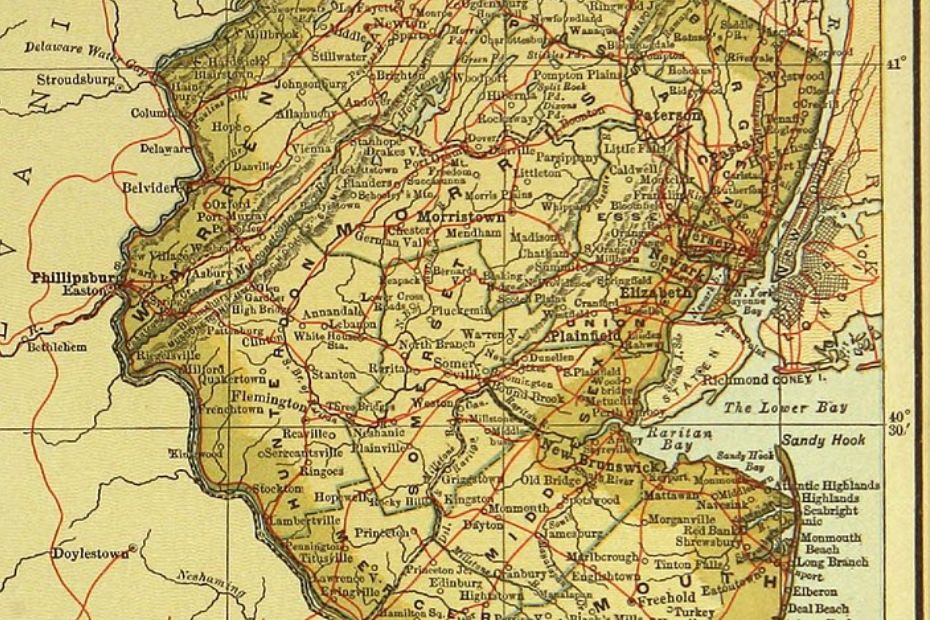 public domain map of NJ